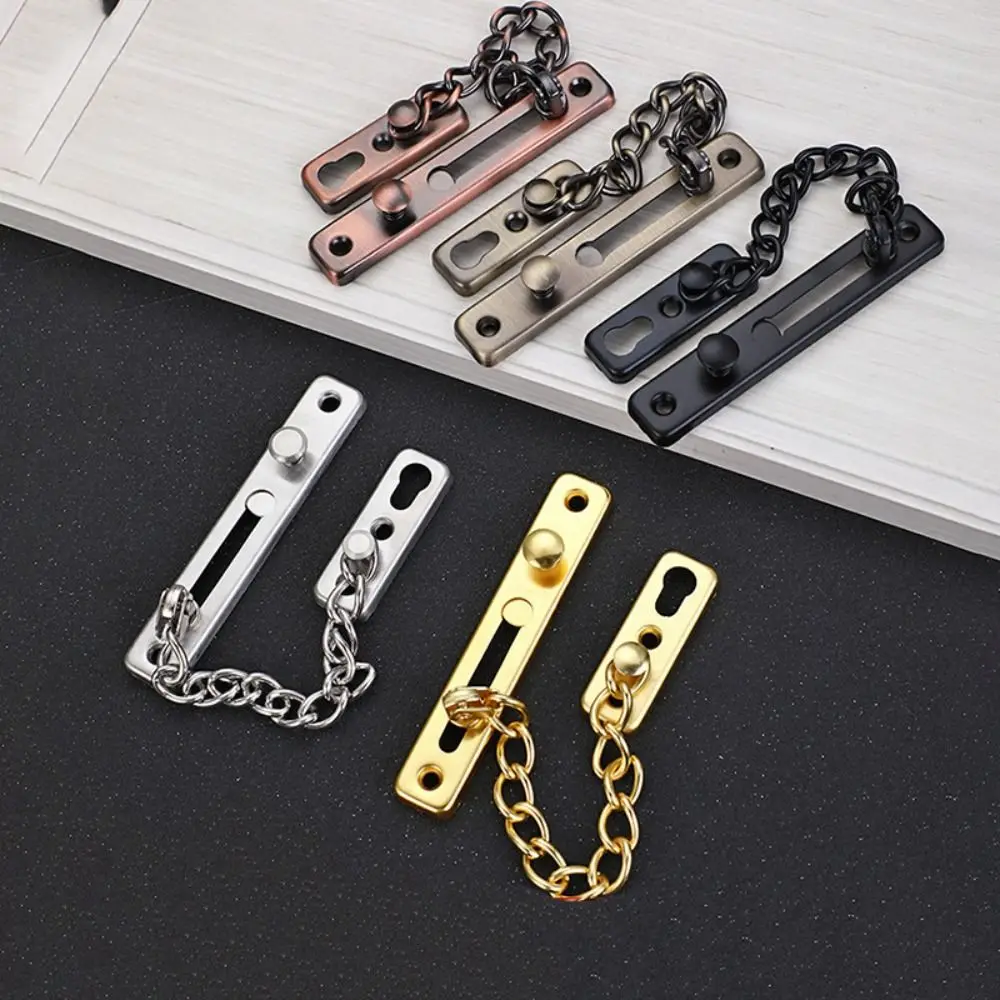 

Портативный дверной цепной замок из нержавеющей стали, противоугонная защитная дверная внутренняя защелка, пряжка, раздвижная застежка, фурнитура, аксессуары