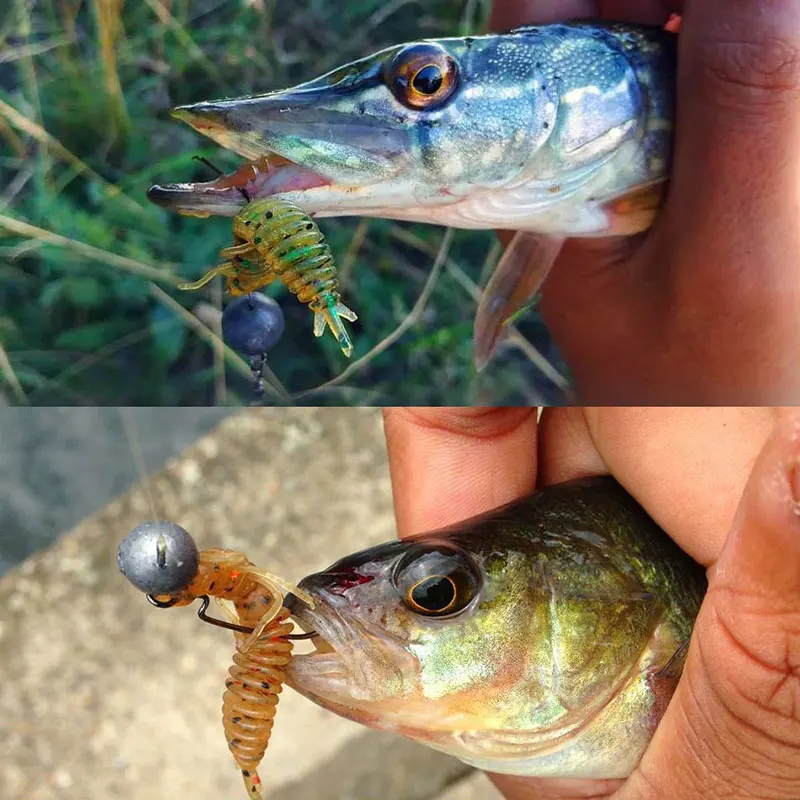 Mrlurion 20 قطع 1.2 جرام 3 جرام 6 جرام صيد السمك الطعم الناعم يرقة طعوم لينة السحر الاصطناعي دودة الصيد سيليكون باس بيونيك الطعم #6