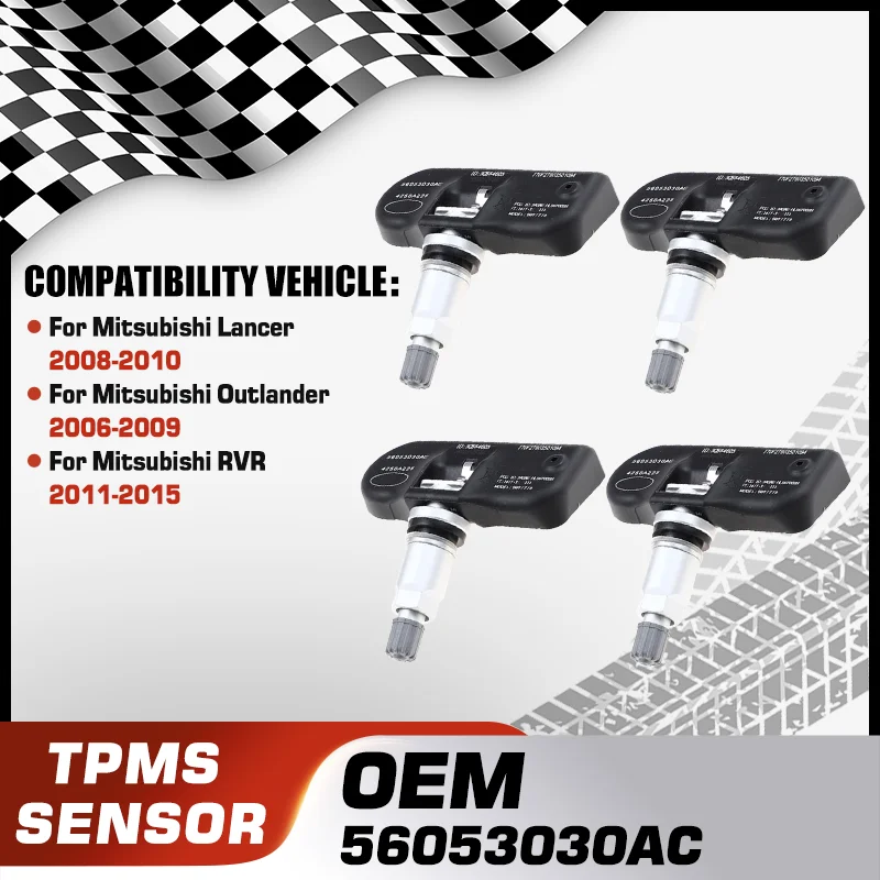 

1/4Pcs Tire Pressure Monitor Sensor TPMS For Mitsubishi Lancer 2008-2010 Mitsubishi Outlander 2006-2009 Mitsubishi RVR 2011-2015