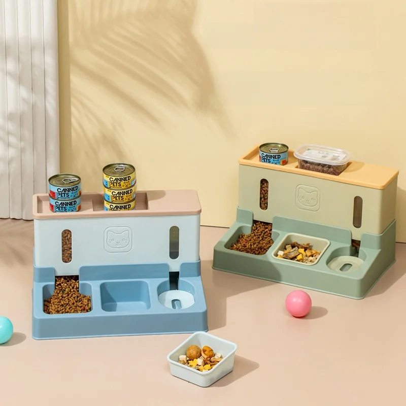 integrated-pet-water-fountain-feeder-automatic-top-up-drinking-bowl-dog-bowl-pet-supplies-food-bowl-slow-feeder