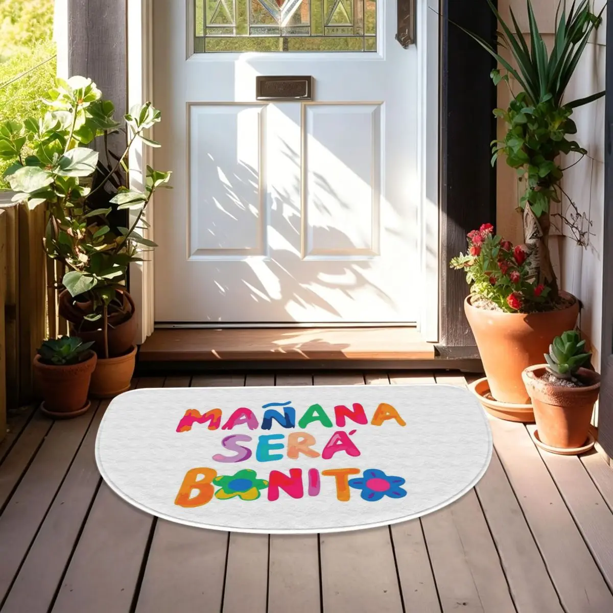 Reggae Ainger Bichota Season Karol G Flannel Half Round Doormat Non Slip Bathroom Mat Absorbent Floor Carpet for Living Room