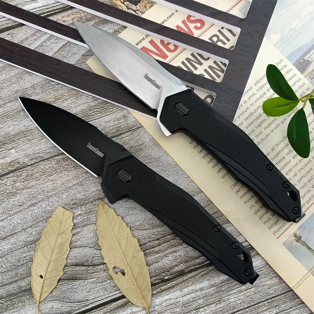 KS 2041 High Quality Folding Knife Outdoor EDC Pocket Knives D2 Blade Nylon Glass Fiber Handle Camping Hiking Hunting Tools