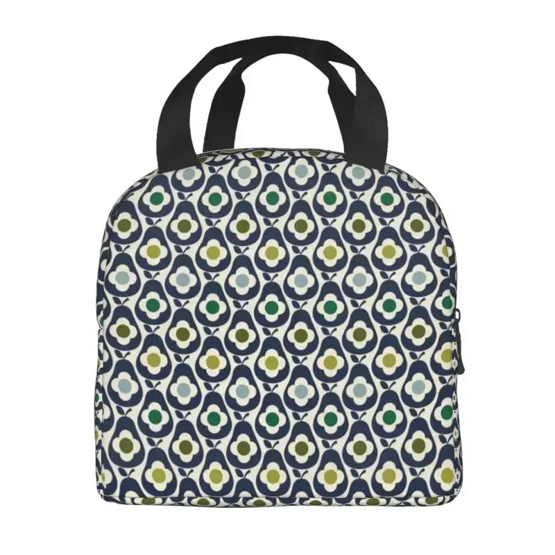 Pears Whale Orla Kiely Insulated Lunch Tote Bag Mid Century Modern Portable Thermal Cooler Food Lunch Box Kids School Children