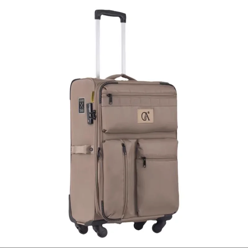 Multifunctionele Ultralichte Stille Instapkoffer 20 "Oxford Doek Gecontroleerd 24 Uitschuifbare Trekstang Bagage 20/28