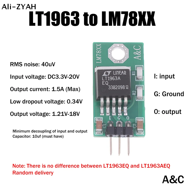 【TG16】1Pc 2026 New LT1963 - 7805 Converter / Power Supply Module Conversion 5.5V-12V To 5V 1.5A Adapter Accessories view 4