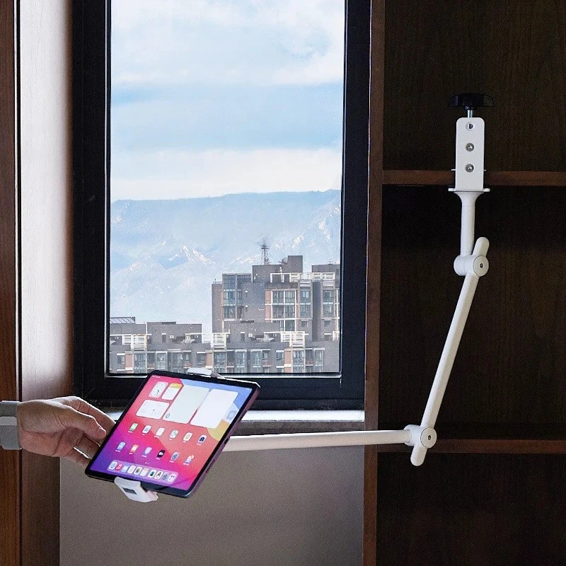حامل لوحي حامل معدني ذراع تثبيت لهاتف 4.7-12.9 بوصة iPad Xiaomi Huawei Samsung Kindle Switch حامل مكتبي قابل للتعديل #3