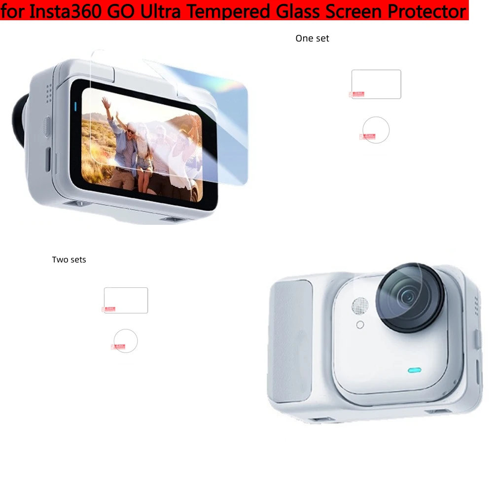 

Screen Protector,for Insta360 GO Ultra Tempered Glass Screen Protector Lens Hydrogel 9H Protective Film Action Camera Accessorie