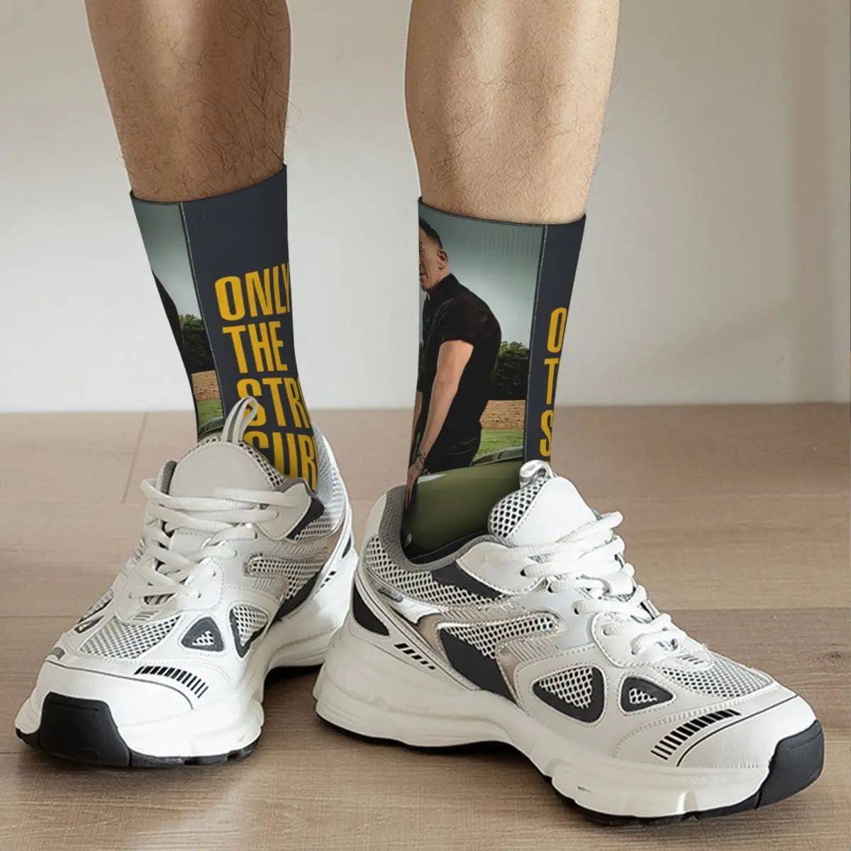 Retro Bruce Męskie skarpetki kompresyjne Unisex Bruce Springsteen Harajuku Bezszwowe drukowane nowość Crew Sock