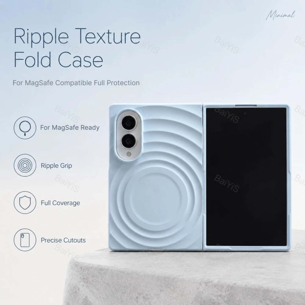 Magsafe Wireless Charger - Fashion Ripple Skin Friendly PC Magnetic