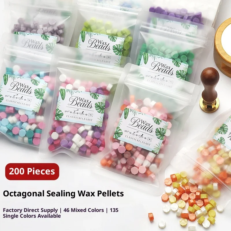 

Lacquer Seal Wax Granules/Approximately 200PCS Net Weight 70g Sealing Wax Beads Hand DIY Used for Sealing Invitation Envelopes