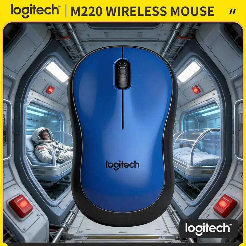 

Бесшумная беспроводная мышь Logitech M220, 3 кнопки, компактный дизайн, 18 месяцев автономной работы, 2.4 ГГц USB, стабильное подключение, для офиса и дома
