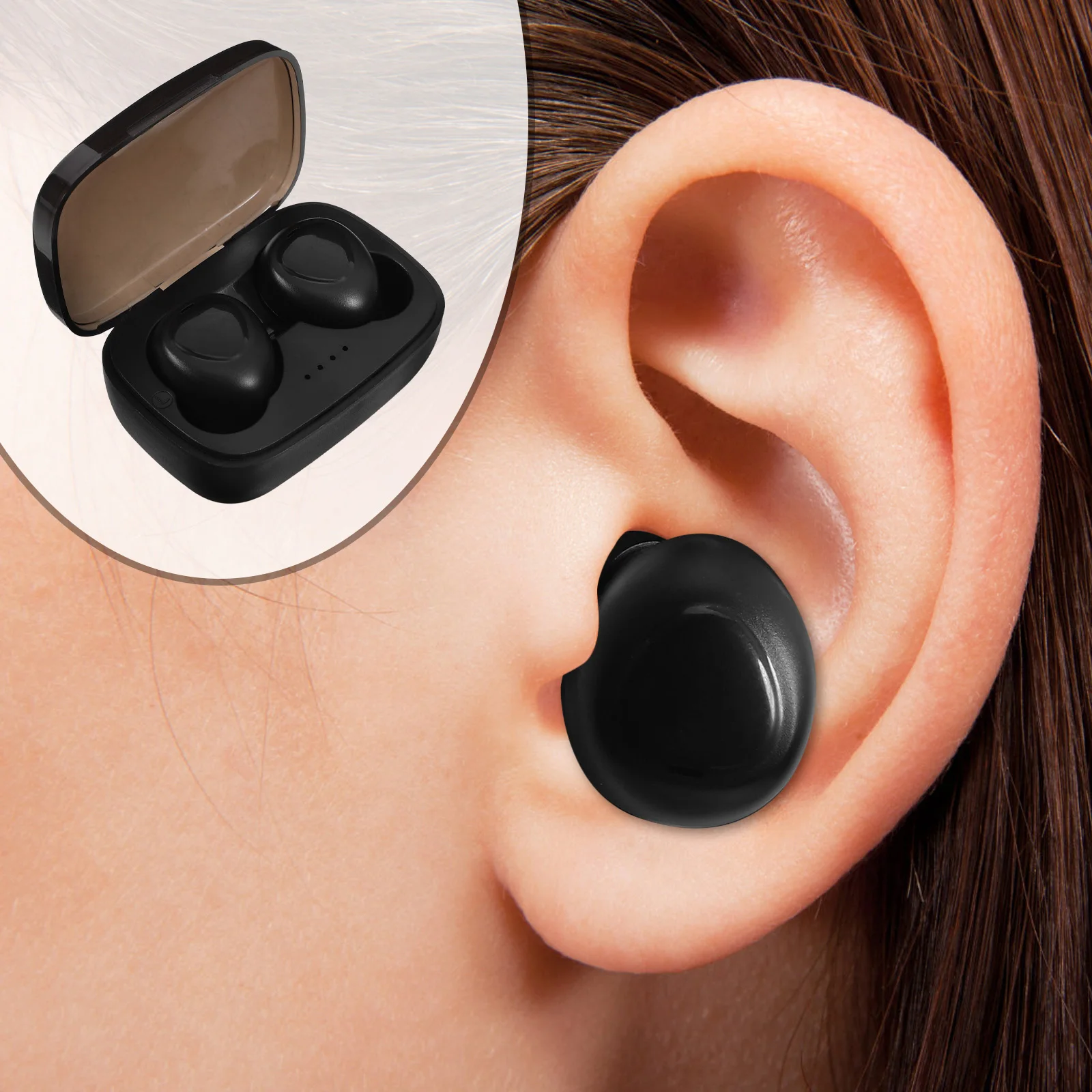 

Wireless Earphones Noise Cancelling Magnetic Charging Case Sport Lightweight Ergonomic Rechargeable Headphones