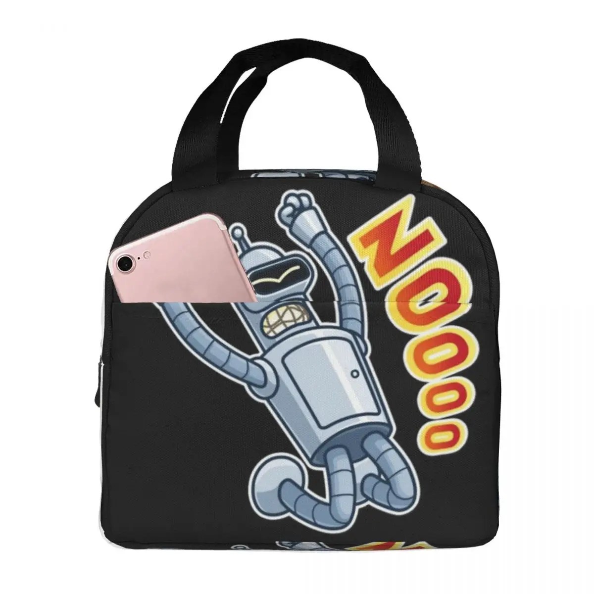 Futuramas Cartoon Comic Thermal Insulated Lunch Bag for School Portable Food Container Bags Cooler Thermal Lunch Boxes