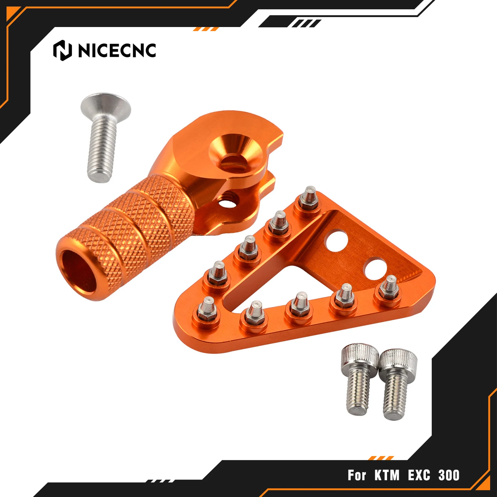 

NICECNC For KTM EXC 300 TPI SX 125 SXF 450 EXCF 350 XCW 500 XC 300 XCF 250 SD 6D 2017-2022 Brake Pedal Plate and Shift Lever Tip