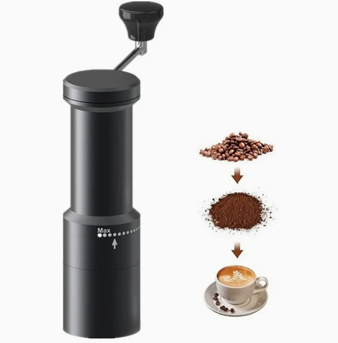 External Adjustment Manual Coffee Grinder CGAL-A500 5/6/7-Core Triple Bearing Light Luxury Vintage Style Patent Design