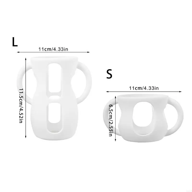 N1HB Flexible Bottle Holder with Easy Grip Handle Silicone Cover Universal Cover Easy to Clean Shockproof Sleeve