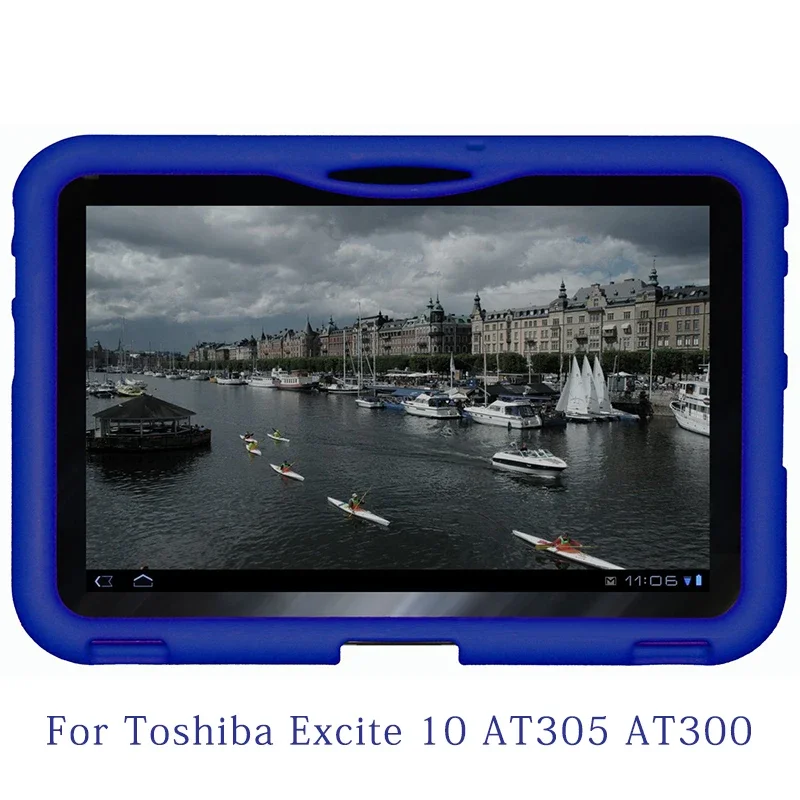 MingShore For Toshiba Excite10 AT300 10.1Rugged Silicone Shockproof Cover For Toshiba Excite 10 AT305 Tablet Soft Case