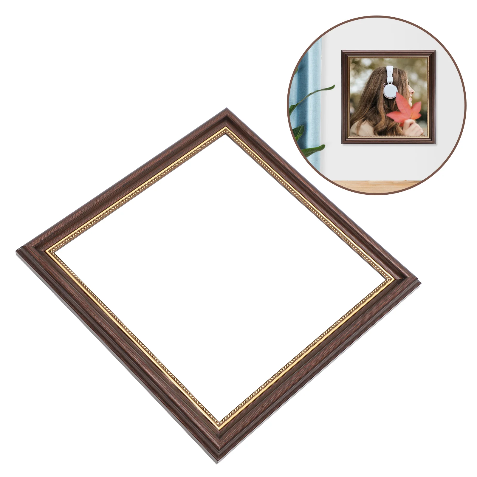 

Retro Wall Hanging Picture Frame Oil Painting Frames Vintage Decorate Float Resin for Canvas Floating Home Photo