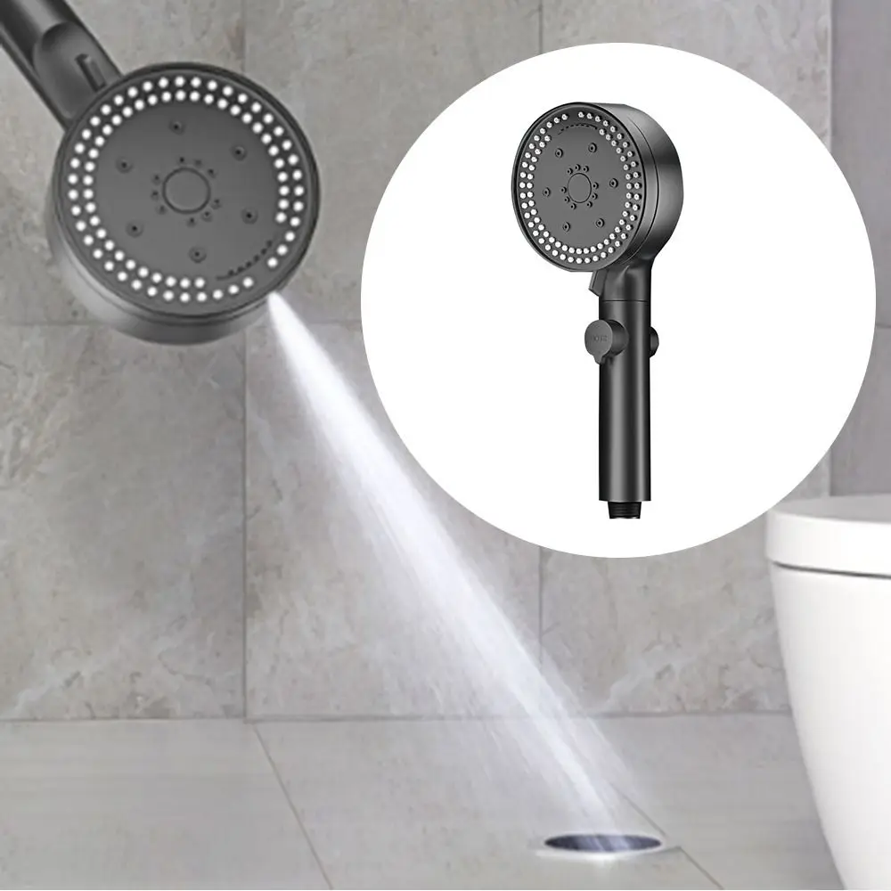 

Shower Head Bathroom with 8 Bathing Modes Shower Head with Visible Turbocharged Fan Handheld Water Heater Filter Shower