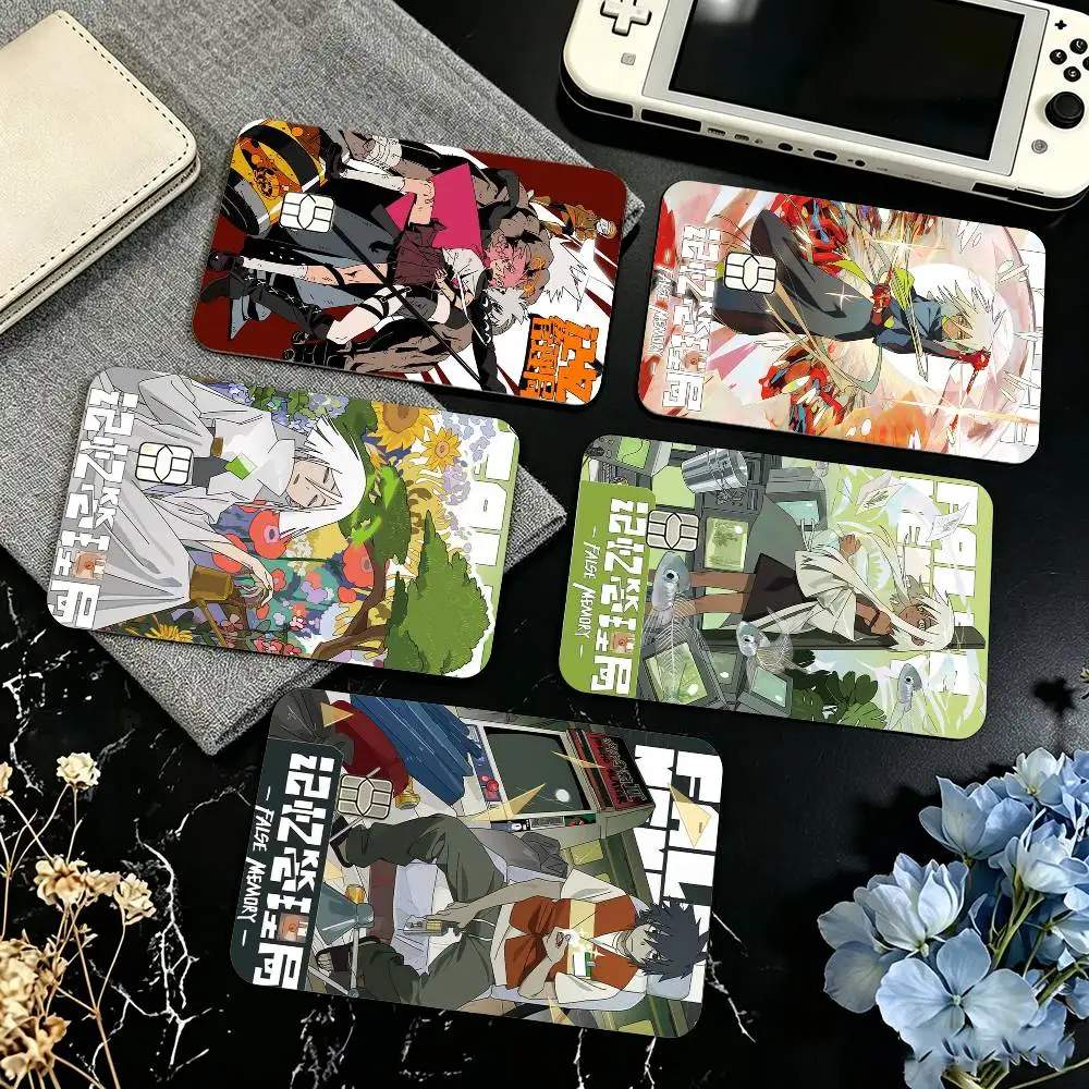 Anime F-False Memory  Credit Card HD Stickers Small Chip Waterproof Sticker Game Card Decal Gift