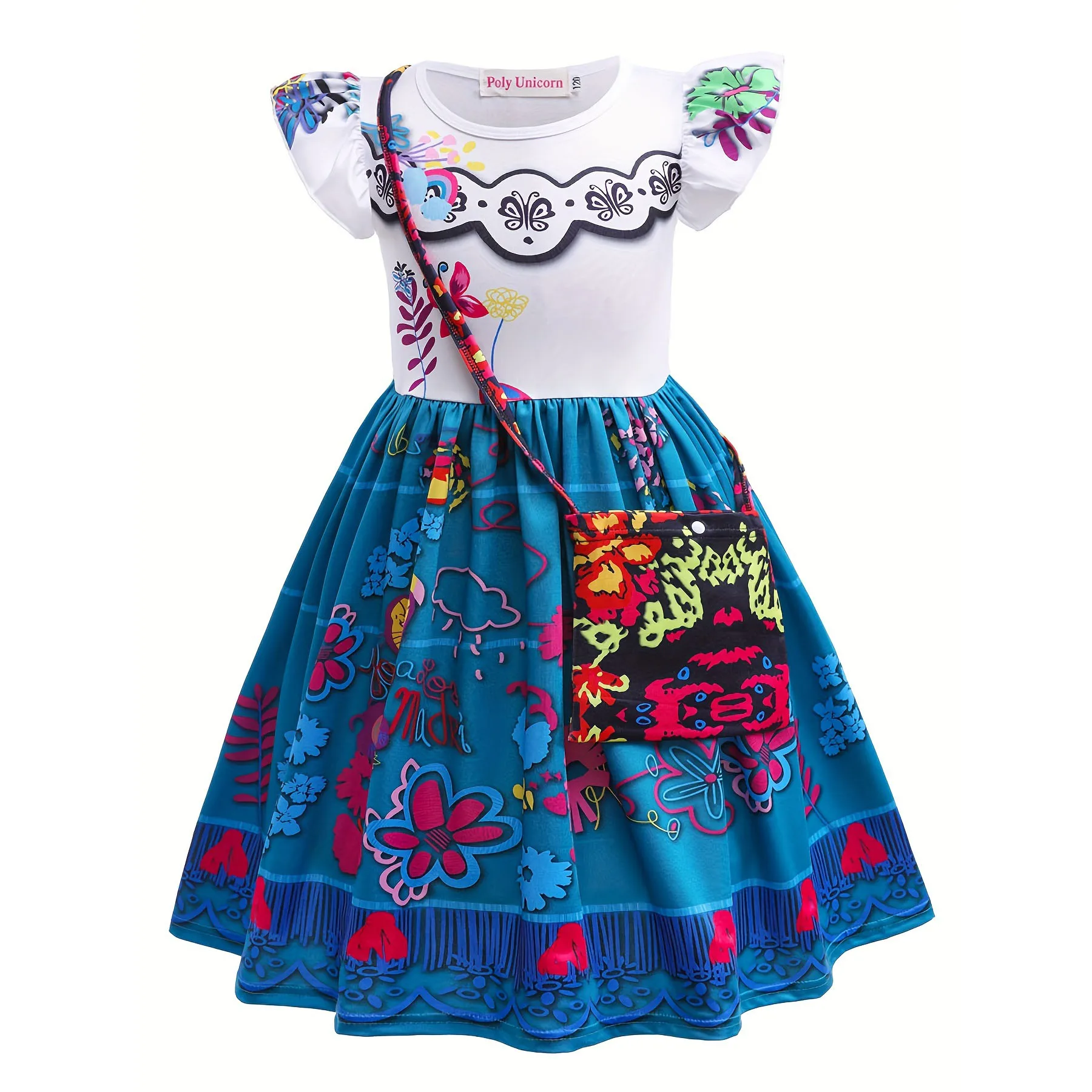 Mädchen Mirabel Isabela Cosplay Prinzessin Kleid Kinder Encanto Charm Kostüm Halloween Kindertag Geburtstag Party Urlaub Kleidung