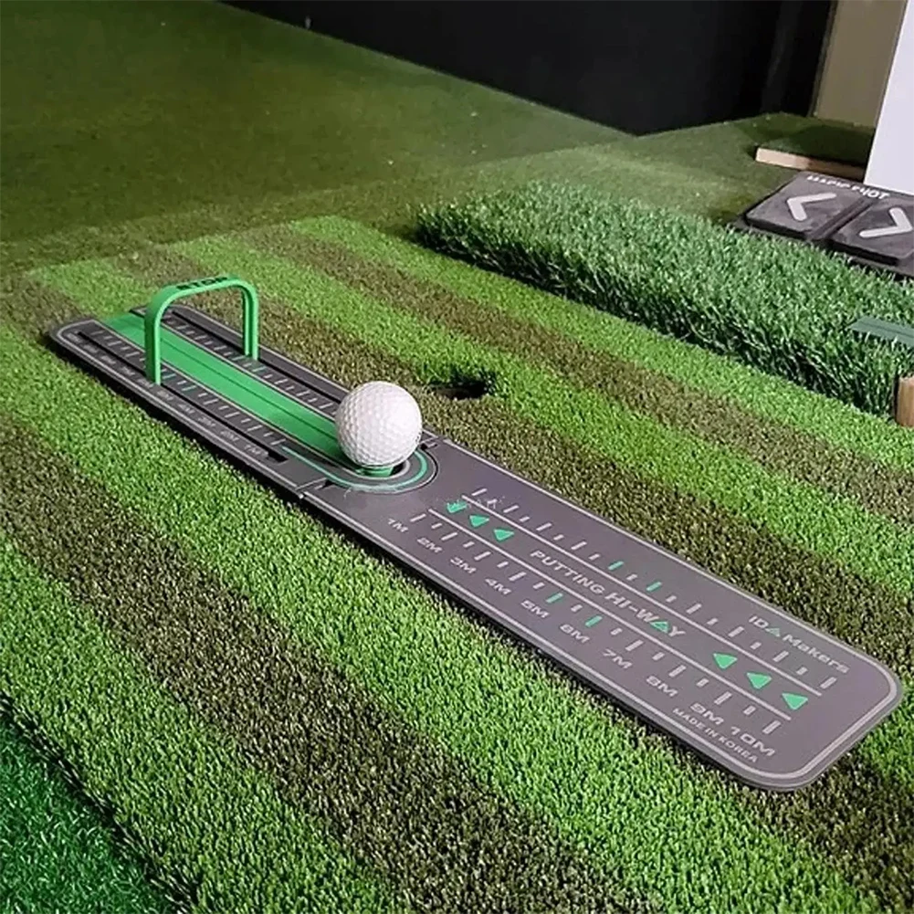 Taladro de Putting de distancia de precisión para Golf, almohadilla de práctica de Putting Green Mat, Mini Putter de entrenamiento, ayuda,