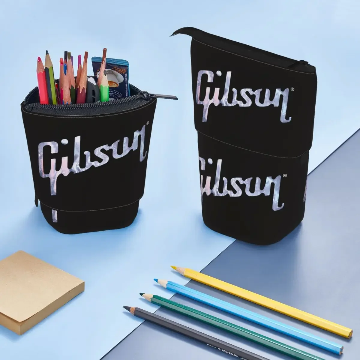 Gibson Les Paul Reversibles Federmäppchen für Jungen und Mädchen, Geschenke, Stiftbox, Bleistiftbeutel, Schreibwaren, Stifthalter, Tasche