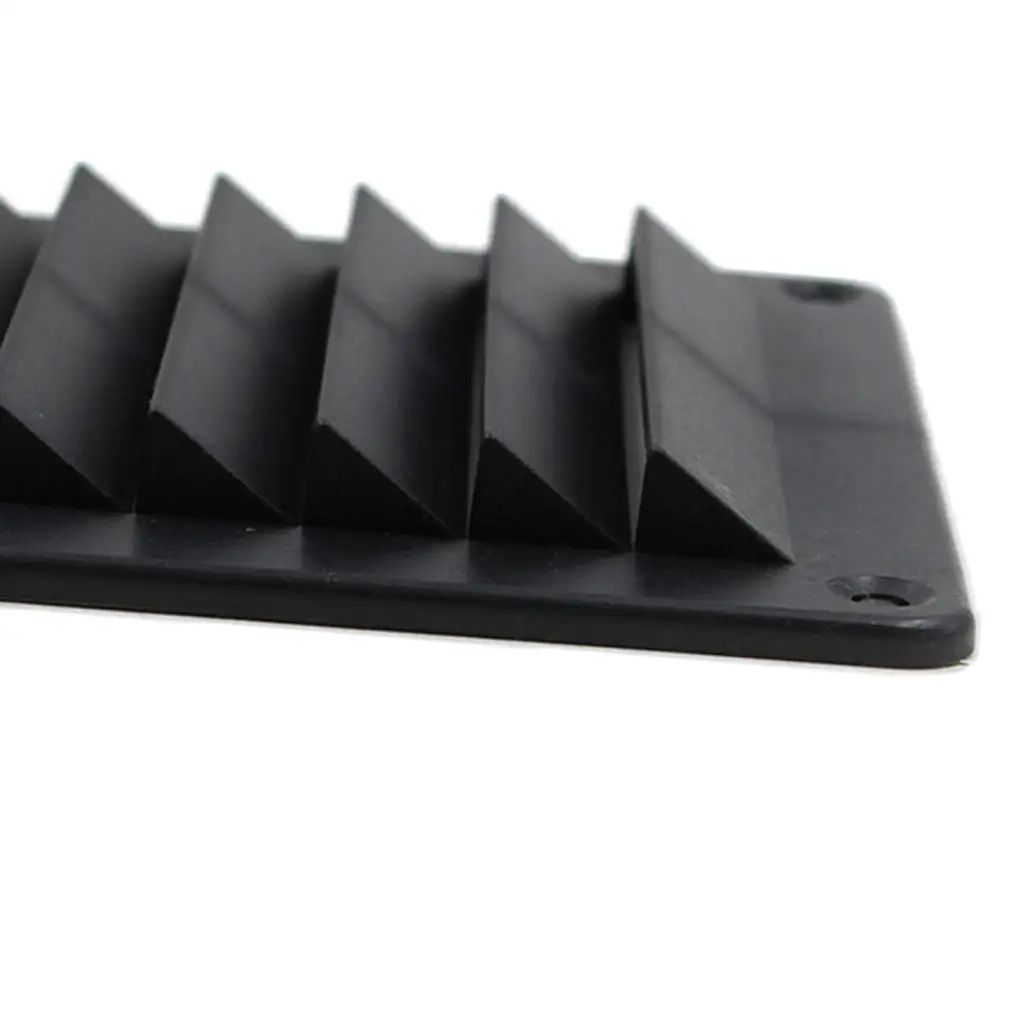 Rejilla de ventilación de 6 ranuras para embarcaciones, de plástico ABS, para vehículos recreativos, yates, caravanas, pared lateral, escape de aire, entrada de aire, color negro, 140x126mm