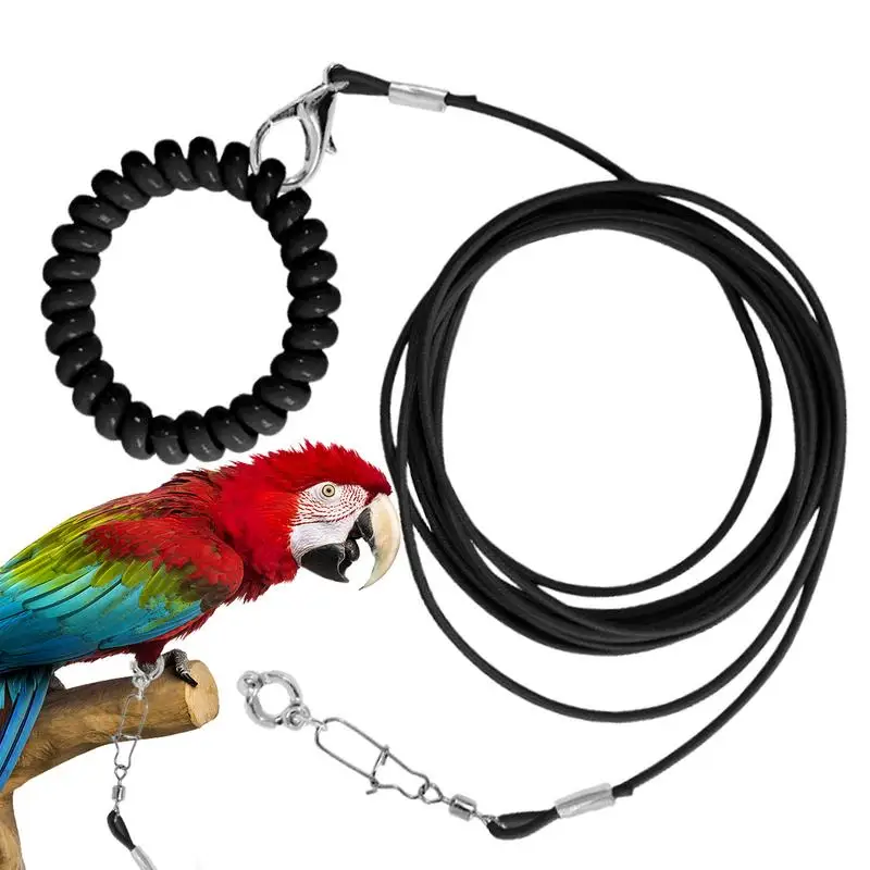 Bird Flying Training Rope Lightweight Pet Parrot Rope For Outdoor Flying Biting-Resistant Bird Training Toy With Ankle Foot Ring