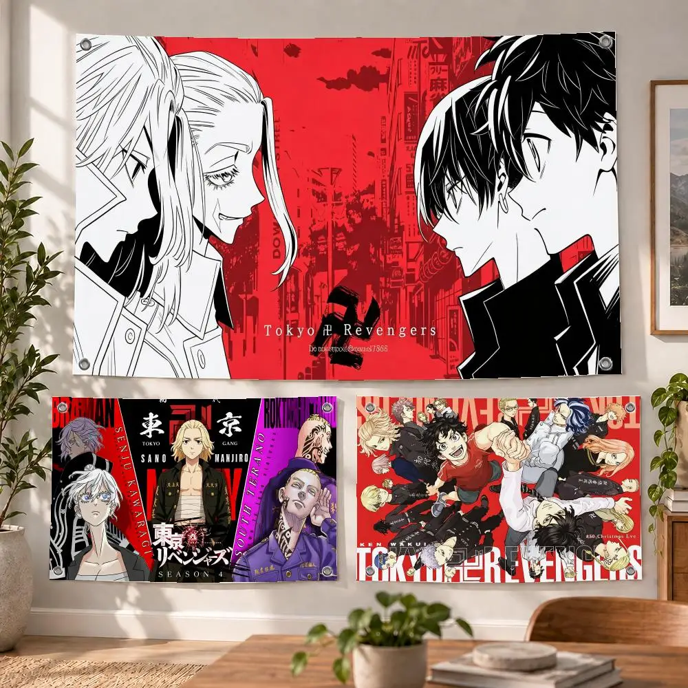 Anime Action Tokyo Revengers Flags Decorative Flag Banner Indoor Bedroom Dorm Gaming Room Wall Party Club Decor Fan Gift