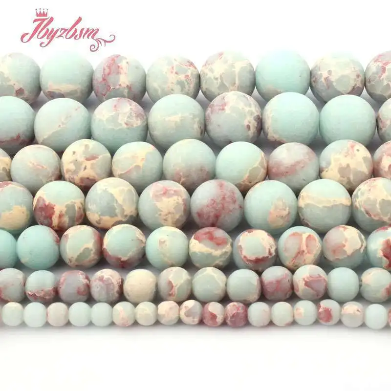 4/6/8/10/12 مللي متر جولة Forst جلد الثعبان جاسبر فاصل فضفاض الخرز 15 بوصة DIY بها بنفسك اكسسوارات حلية صنع المجوهرات قلادة سوار