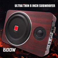 8 Inch Car Audio 12V Subwoofer Para Coche Under Seat Bass Speaker Audio Processor Body Kit  Ultra Thin Stereo Subwoofer 600W