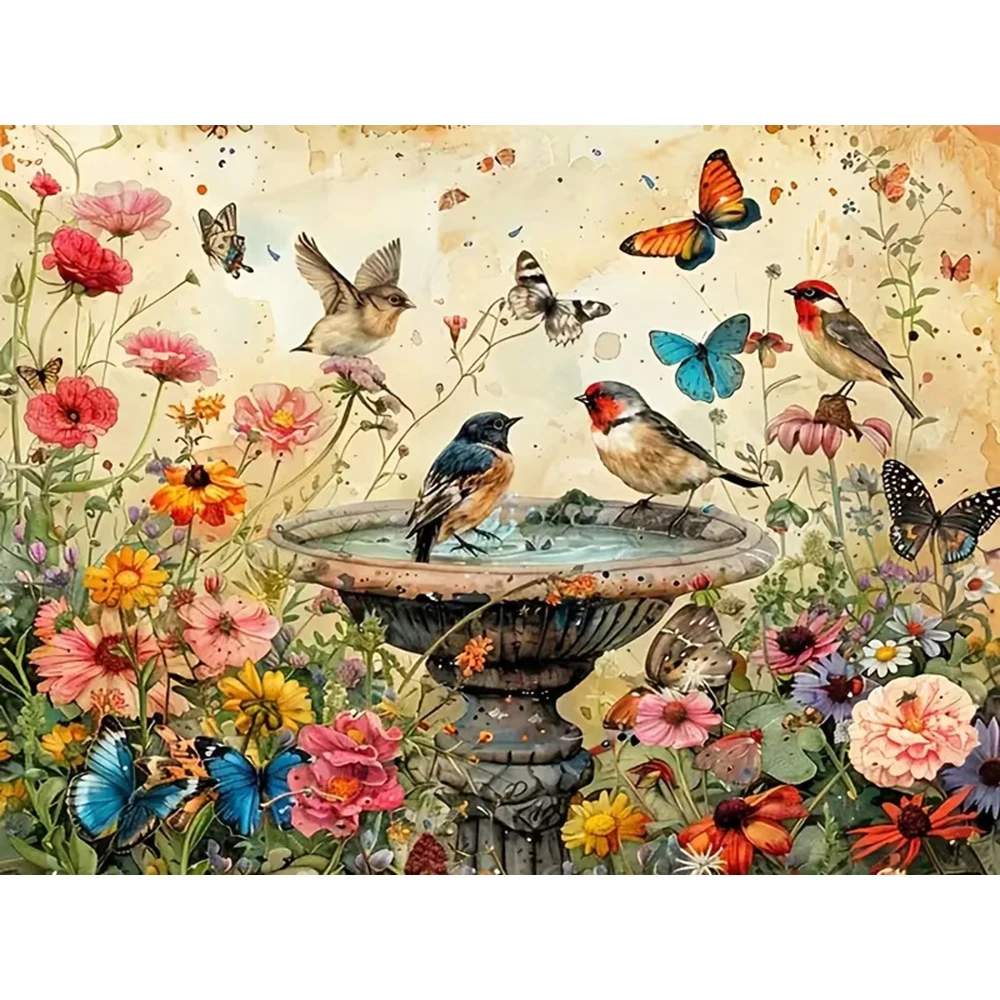 Momoart DIY diamant borduurwerk bloem landschap mozaïek volledige vierkante ronde diamant schilderij vogel handwerk knutselset kind hobby - afbeelding 2