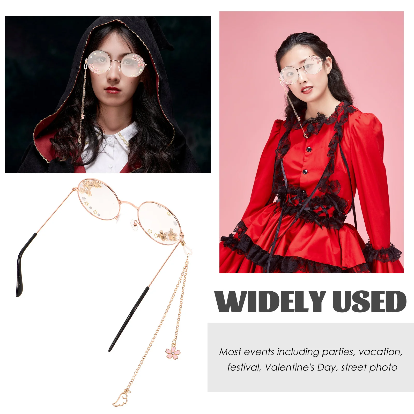 

Забавные очки в круглой оправе с узлом-бабочкой, прочные милые очки для вечеринки, пляжа, дня Святого Валентина, аксессуары для косплея, женская крутая мода