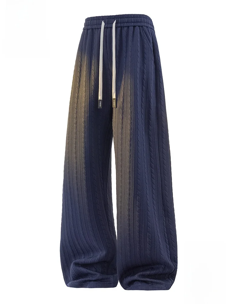 

PaulFrank Men's Loose Wide Leg Casual Pants American Sle Autumn New Straight Tube Long Trousers Comfortable Polyester Fiber