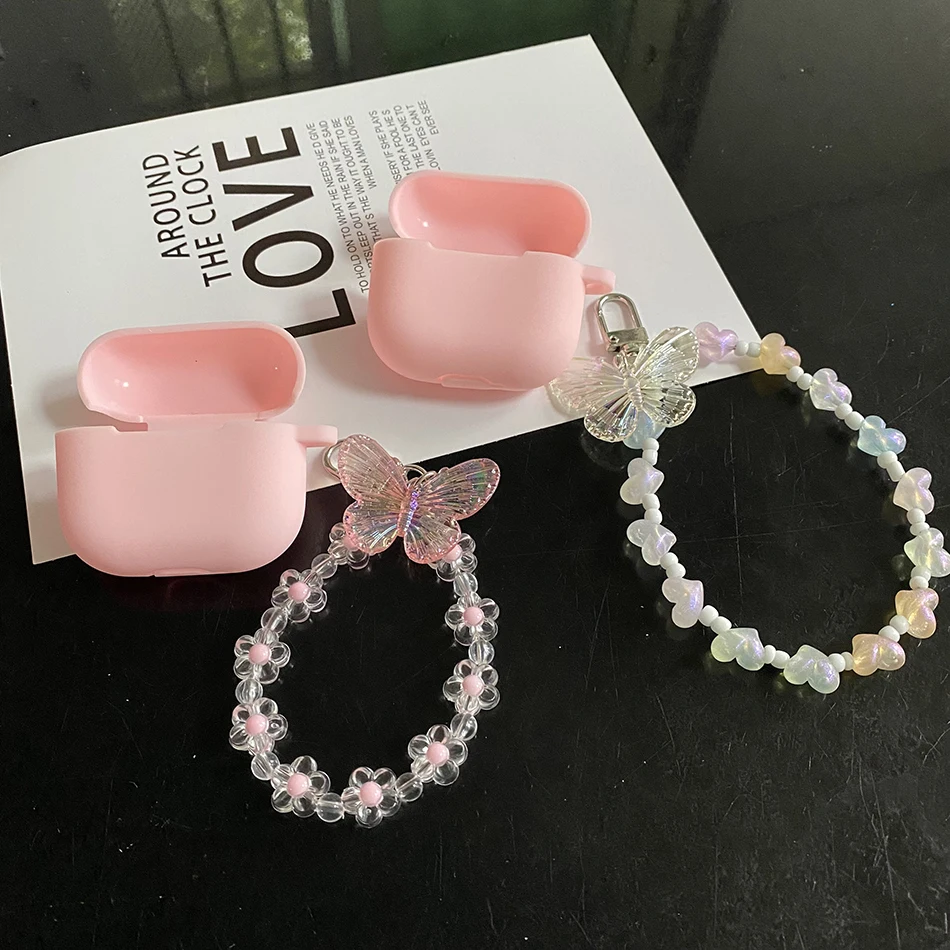 Силиконовый чехол для ZMI PurPods Pro, чехол с бабочкой и ремешком на запястье, чехол для наушников, аксессуары для наушников