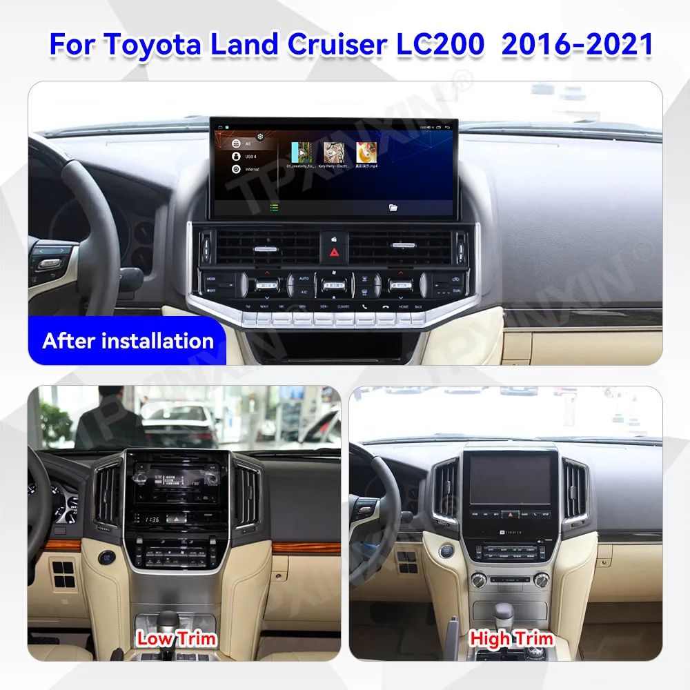 For Toyota Land Cruiser LC200 2016~2021 Upgrade LC300 Android Car Radio Stereo Player GPS Navigation  Multimedia Auto Head Unit