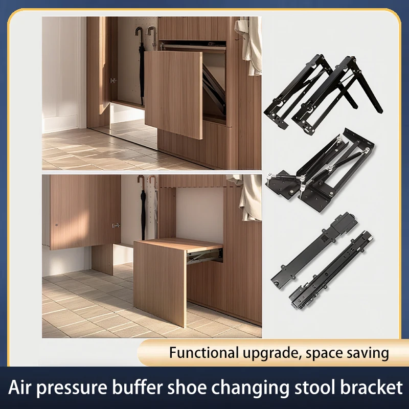 

Upgraded Model Hidden Folding Stool Household Invisible Damping Buffer Connection Accessories Space Saving Tools Home Hardware