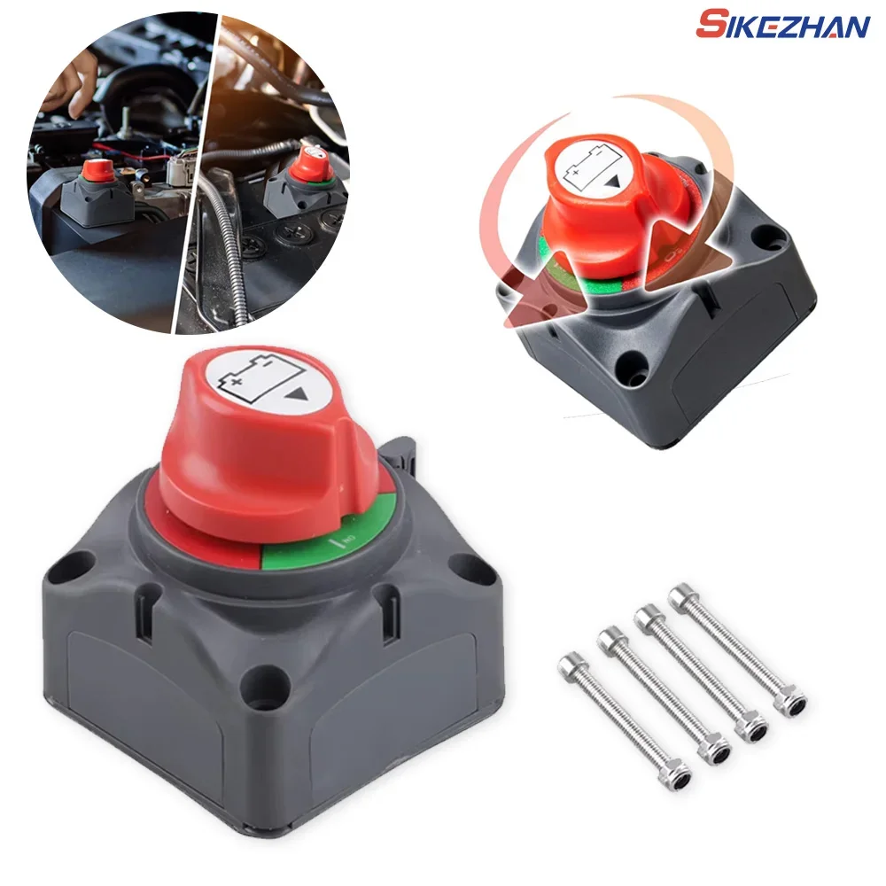 Battery Disconnect Switch 12V 24V 300A Car Isolator Disconnect Rotary Switch 2 and 3 Position Cut Off Switch for VR Camper Boat