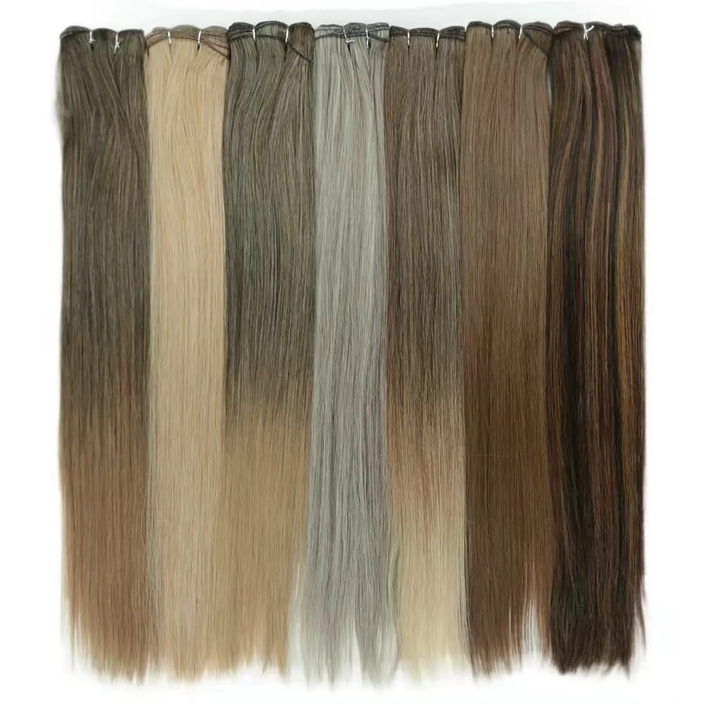Synthetic Hair Bundles 26 inch 150g Salon Straight Hair Ombre Blonde Pink High Temperature Fiber Ponytail Hair Extensions