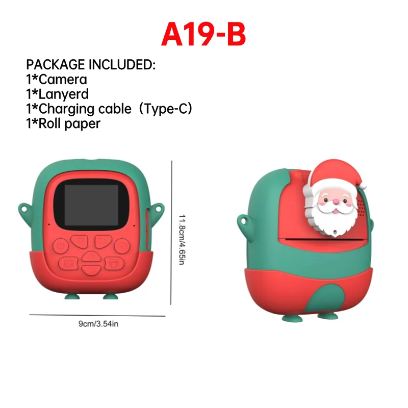 LISM Instant Print Camera for Kids 2.4inch HD Photo Digital Camera Christmas Gift Toys for Toddle Children Mini Instant Camera