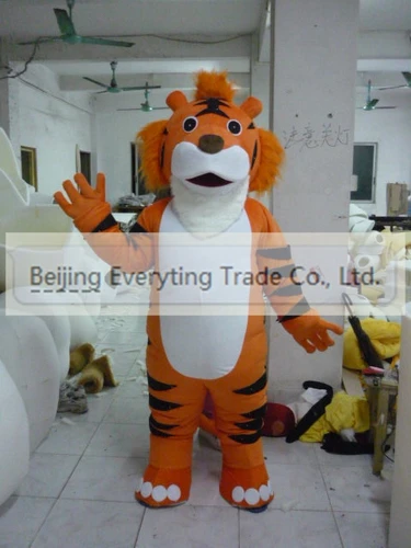 New Adult Hot Sale Foam Cute Orange Tiger Cartoon Mascot Costume Plush Christmas Fancy Dress Halloween Mascot Costume