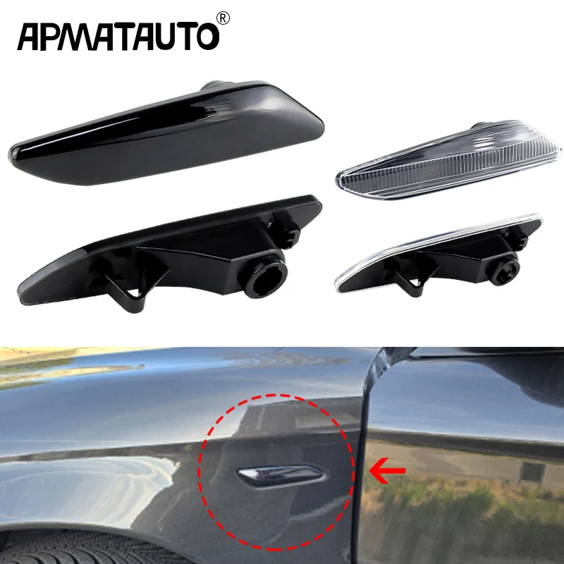 Cubierta de luz de indicador lateral de señal de giro, carcasa para Alfa Romeo 147 156 Fiat Egea Tipo Lancia Delta Ypsilon 3, accesorios para coche, 2 uds.