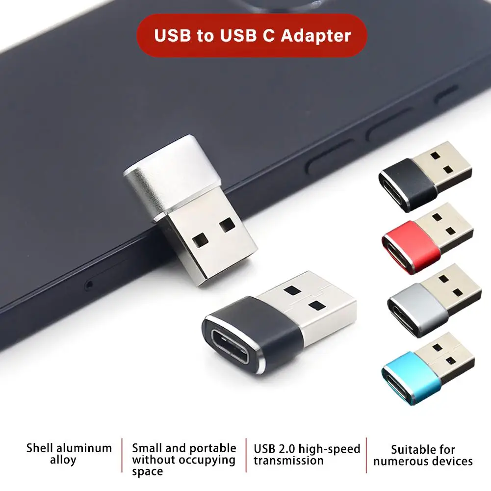 Adaptador USB para USB C, conversor fêmea para fêmea, conector USBC OTG do iPhone, B8X6