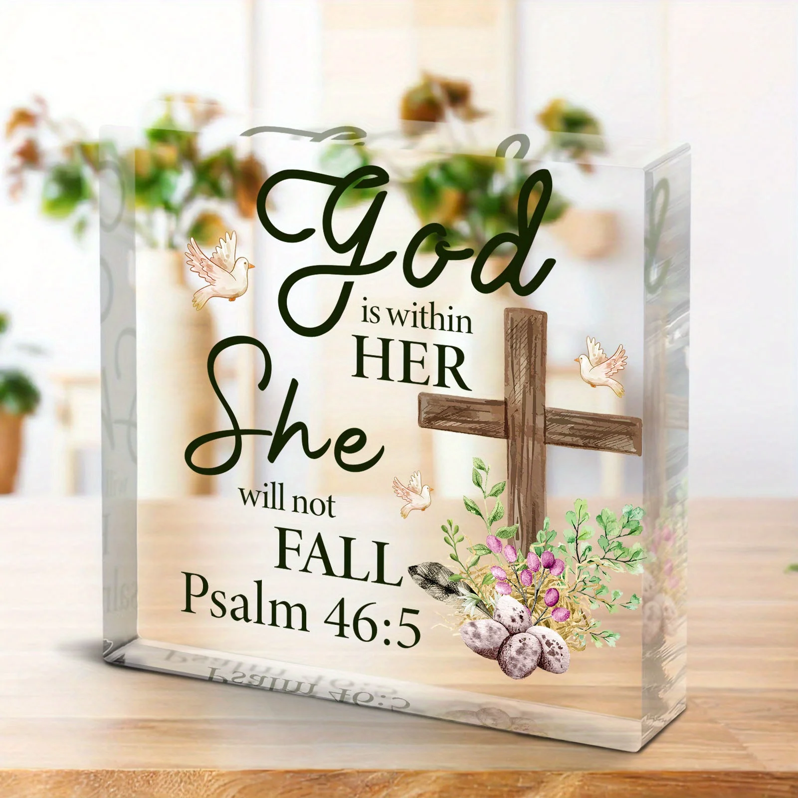 2D Engraved Acrylic Block Inspirational Quote Pastor Gift for Birthday Christmas Thanksgiving