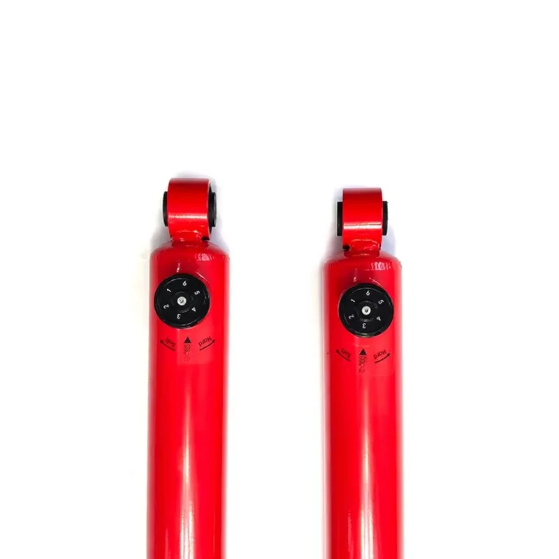 D-MAX High Quality Adjustable Compression 58mm Diameter 8-Section Oil Damper Red Front and Rear Shock Absorbers