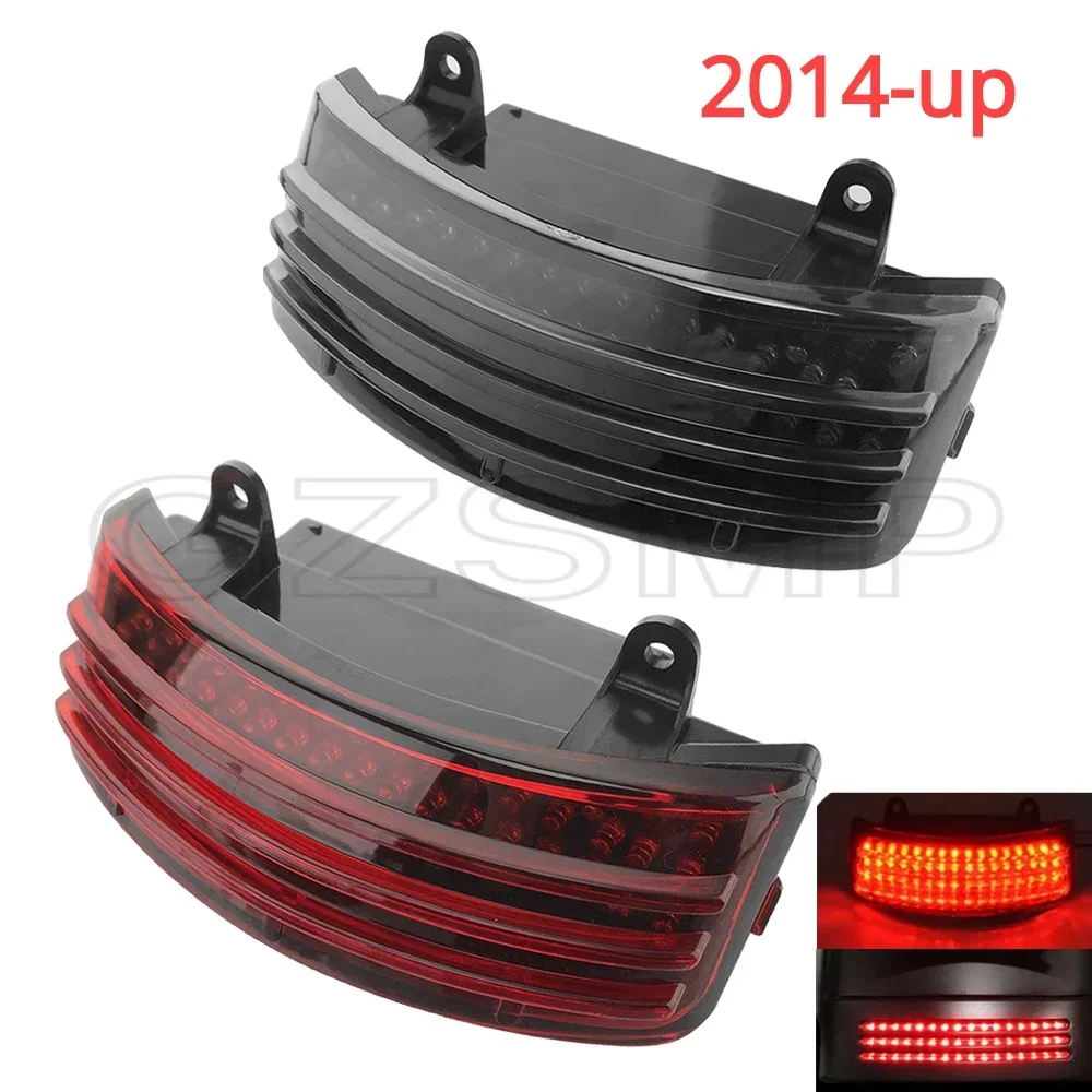 

Motorcycle Tri-Bar LED Rear Tail Brake Fender Tip Light fit For Harley Touring Street Glide Road Glide 2014-up Models