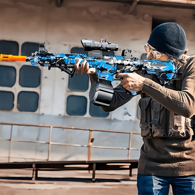 M416 Pistolet Zabawka Zewnętrzna Elektryczna Blaster Strzelanie Sportowe Żelowe Kule Strzelanie Letnie Zabawki Wodne Do Interaktywnej Gry Rodzic-Dziecko