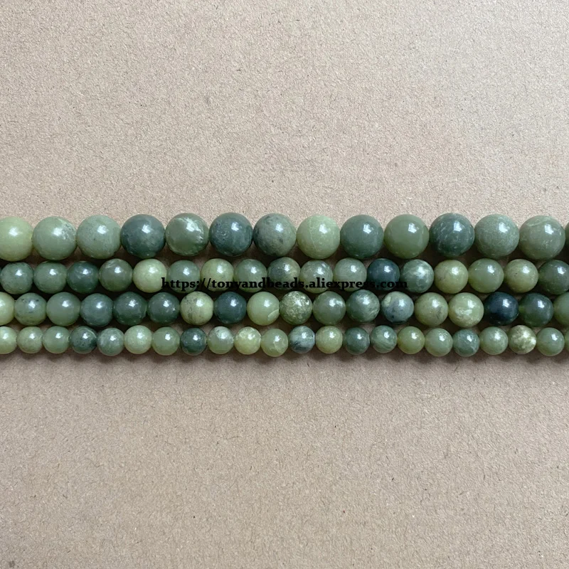 Genuine B Quality Natural Canada Green Jasper Stone Round Loose Beads 15\