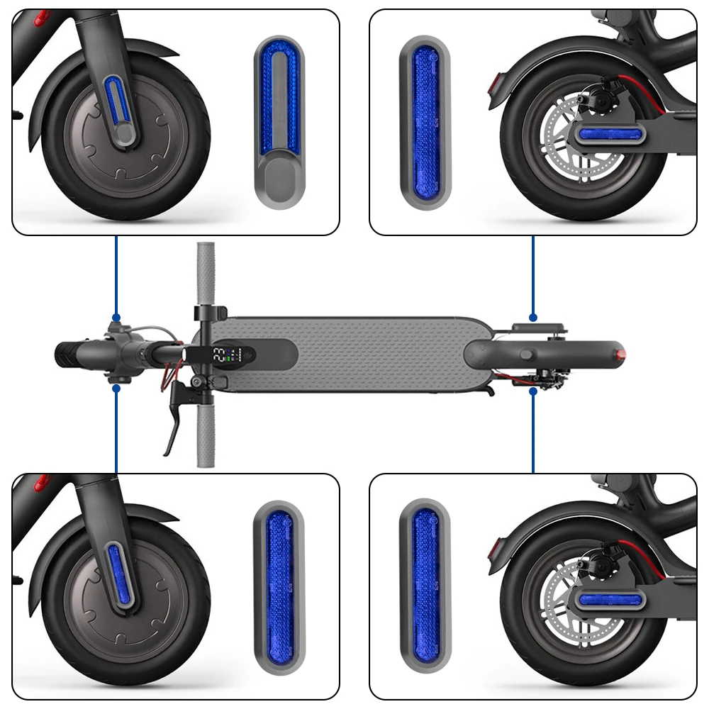 Coprivolante mozzo adesivi riflettenti Cap Night Safety Warning gusci protettivi per Xiaomi 1S Pro 2 M365 parti di Scooter elettrico